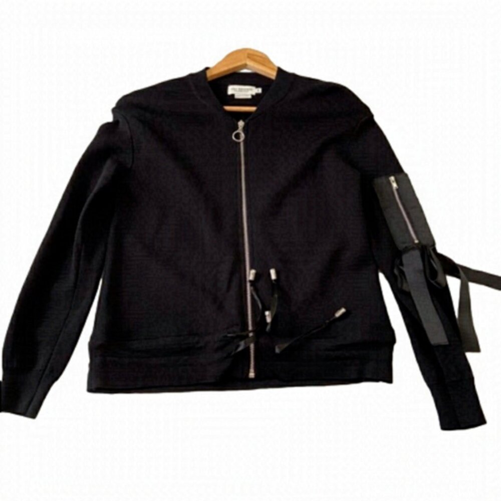 Lili Sidonio Molly  Bracken amazing black sweater ribbon dark Academia zip XS